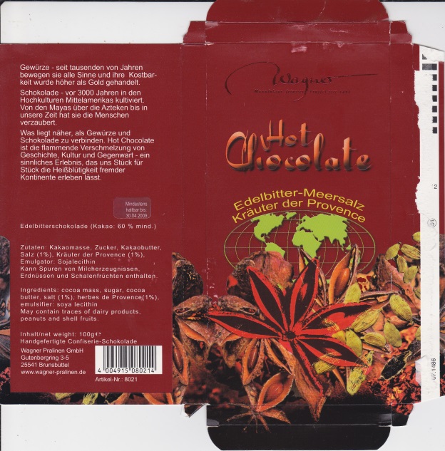 German chocolate wrappers